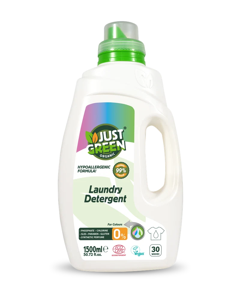 Υγρό Απορρυπαντικό για Χρωματιστά Ρούχα — Just Green Organic